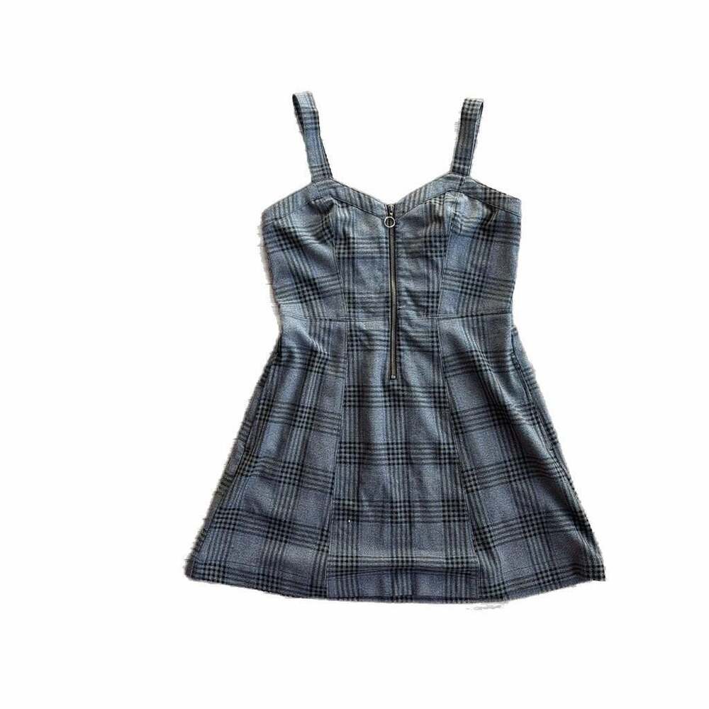 Abercrombie and Fitch Plaid Mini Academia Dress Gray...